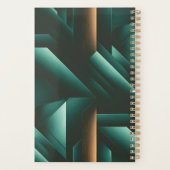 Elegance donker geometrisch patroon planner (Achterkant)
