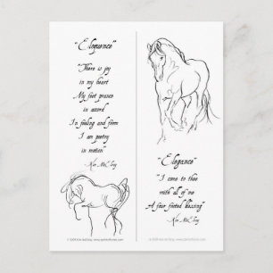 Elegance Eloquent Horse Bladwijzer Briefkaart