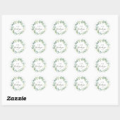 Elegance eucalyptus ronde sticker (Vel)
