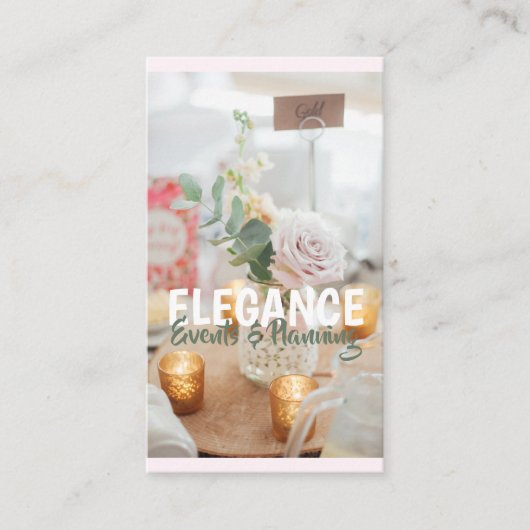 Elegance Events & Planning Visitekaartje (Voorkant)