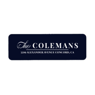 Elegance Familienaam Stilisty Blue Holiday Etiket