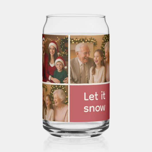 elegance families images collage Christmas Blikvorm Glas (Achterkant)