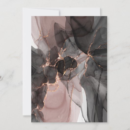 ELEGANCE FLOATING ROOS CUSTOM INVITATION KAART (Achterkant)