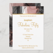 ELEGANCE FLOATING ROOS CUSTOM INVITATION KAART (Voorkant / Achterkant)