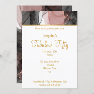 ELEGANCE FLOATING ROOS CUSTOM INVITATION KAART