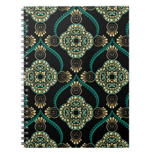 Elegance floral arabesque naadloos patroon notitieboek