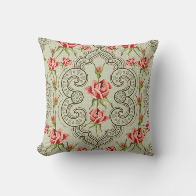 Elegance Floral:  naadloze achtergrond. Kussen (Voorkant)