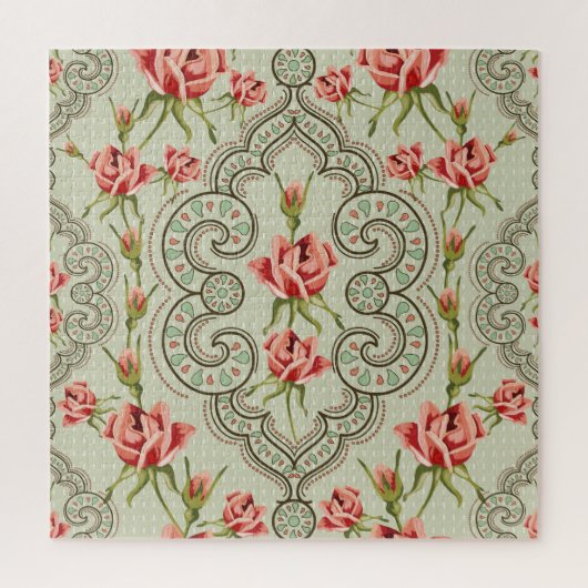 Elegance Floral: naadloze achtergrond. Legpuzzel (Verticaal)