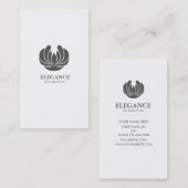 ELEGANCE FLOWER DESIGN SPA WELLNESS GRAY WHITE VISITEKAARTJE (Voorkant / Achterkant)