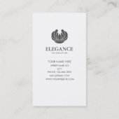 ELEGANCE FLOWER DESIGN SPA WELLNESS GRAY WHITE VISITEKAARTJE (Achterkant)