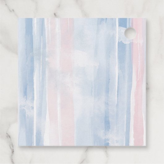 Elegance Frans Café Baby shower Bedankjes Labels (Achterkant)