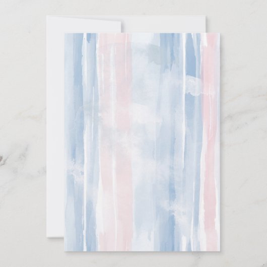 Elegance Frans Café Baby shower Kaart (Achterkant)