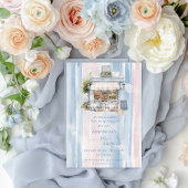 Elegance Frans Café Baby shower Kaart