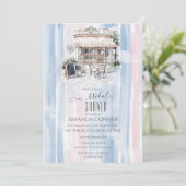 Elegance Frans Café Vrijgezellenfeest Kaart (Staand voorkant)