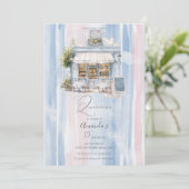 Elegance Franse Cafe Verjaardag Kaart (Staand voorkant)