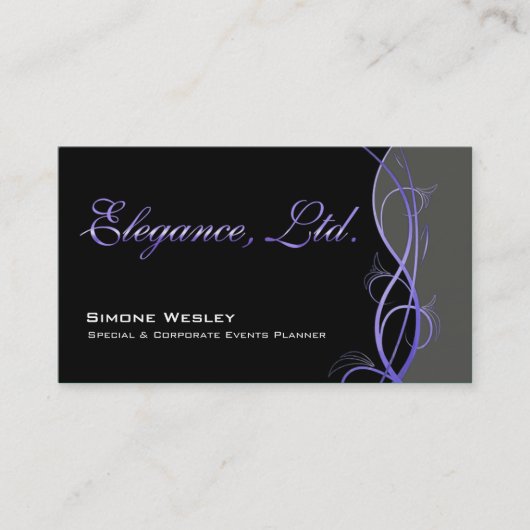 Elegance Gala Events Planner Coordinator Visitekaartje (Voorkant)