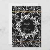 Elegance - Gold & Black - Weddenuitnodiging Kaart (Achterkant)