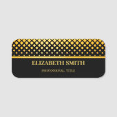Elegance golden black name tag (Voorkant)