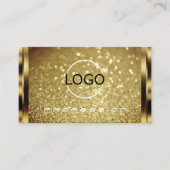 Elegance Golden Shimmer Sparkling Glitter en Logo Visitekaartje (Voorkant)