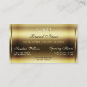 Elegance Golden Shimmer Sparkling Glitter Initiale Visitekaartje (Achterkant)