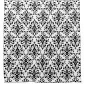 Elegance in Black Damask Douchegordijn (Voorkant)
