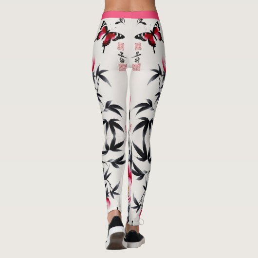 Elegance in Bloom: Floral Harmony printed Leggings (Achterkant)