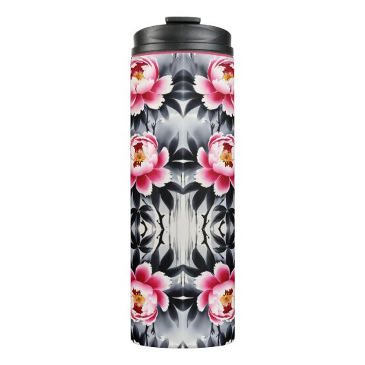 Elegance in Bloom: Floral Harmony printed Thermosbeker (Voorkant)
