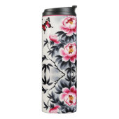 Elegance in Bloom: Floral Harmony printed Thermosbeker (Gedraaid links)