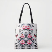 Elegance in Bloom: Floral Harmony printed Tote Bag (Voorkant)