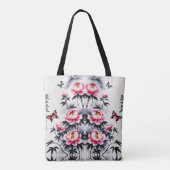 Elegance in Bloom: Floral Harmony printed Tote Bag (Achterkant)
