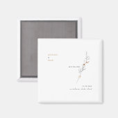 Elegance in Eenvoudig Caramel Wedding Save Date Magneet (Voorkant / Achterkant)