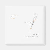 Elegance in Eenvoudig Caramel Wedding Save Date Magneet (Voorkant)