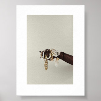 "Elegance in Hand" – Minimalist Jewelry Art Poster