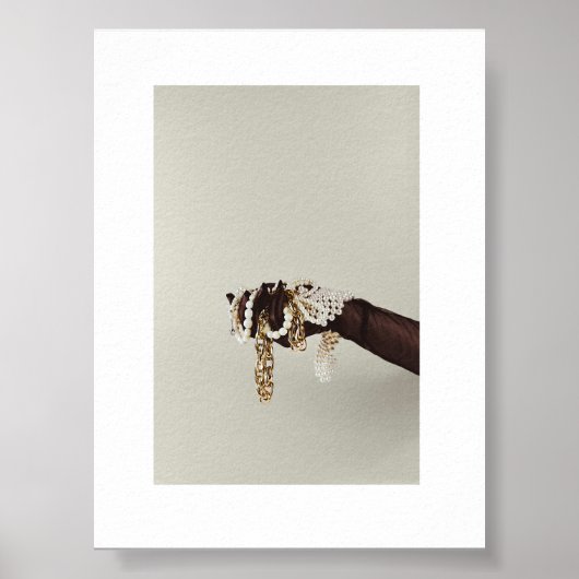 "Elegance in Hand" – Minimalist Jewelry Art Poster (Voorkant)