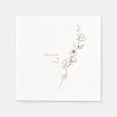 Elegance in het Eenvoudig Wit Weddenschap Servet (Voorkant)