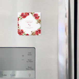 Elegance in het Rode Weddenschap Red onze datum Magneet