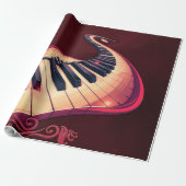 Elegance in motion, the curved piano cadeaupapier (Uitgerold)