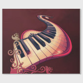 Elegance in motion, the curved piano cadeaupapier (Vlak)