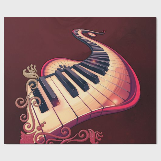 Elegance in motion, the curved piano cadeaupapier (Vlak)