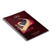 Elegance in motion, the curved piano.  notitieboek (Rechterzijde)