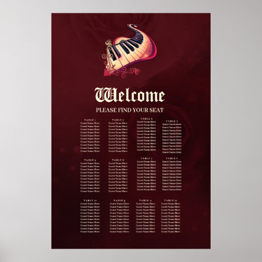 Elegance in motion, the curved piano.  poster (Voorkant)