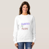 Elegance in Motion Typography Women's Hoodie | Min Trui (Voorkant volledig)