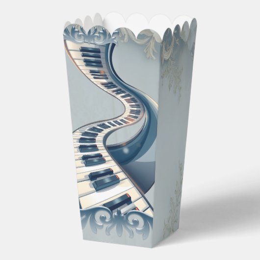 Elegance in piano keys and blossoms.  bedankdoosjes (Voorkant)