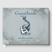 Elegance in piano keys and blossoms.  gastenboek (Voorkant)