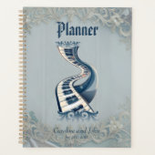 Elegance in piano keys and blossoms.  planner (Voorkant)