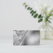 Elegance in zilverVisitekaartjes Visitekaartje (Staand voorkant)