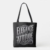 Elegance Is an Attitude – Luxe Statement Tote Bag (Achterkant)