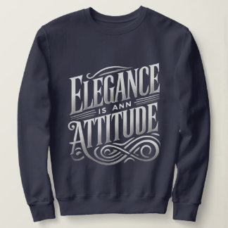Elegance is een stijlvolle houding Typografie Vrou Trui