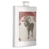 Elegance Kerstmis Deer Antlers Damask Heupfles (Rechts)