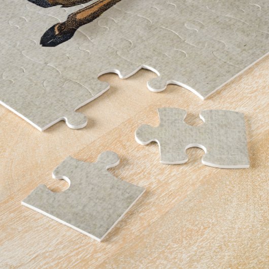  Elegance Kerstmis Deer Antlers Damask Legpuzzel (Zijkant)